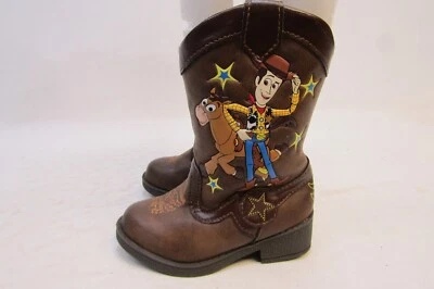 Disney Toy Story Woody Toddler Size 5 Brown Zip Cowboy Boots - Image 1 of 4