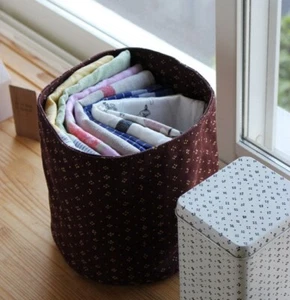 Marimekko Muija Fabric bascket Dark Brown Maija Isola マリメッコ ムイヤ - Picture 1 of 5