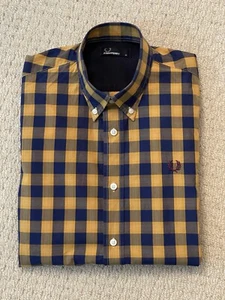 Fred Perry Slim Fit Langarm Kariertes Hemd Herren Gr. M (FP3976) - Bild 1 von 12