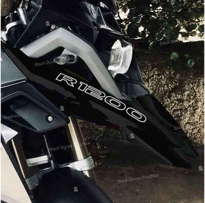 n.2 Adesivi Bianco Becco Anteriore compatibili con BMW R1200 GS Adventure LC