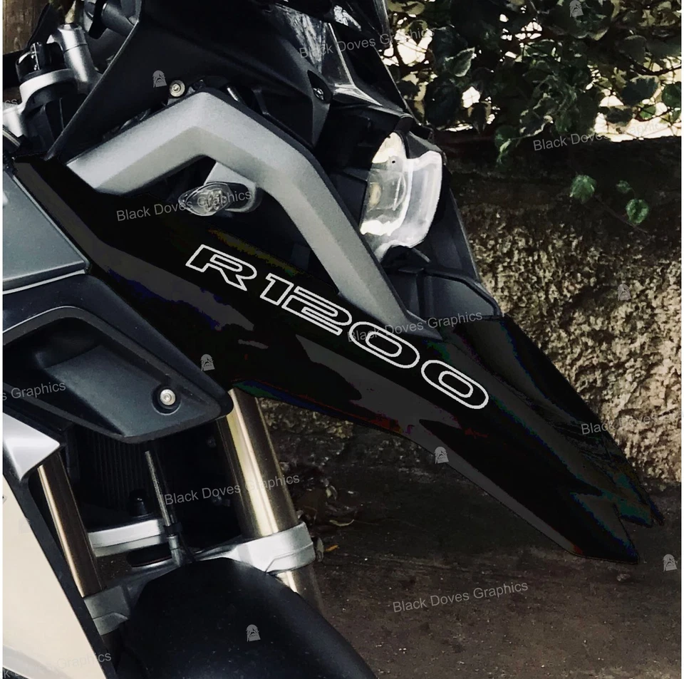 n.2 Adesivi Bianco Becco Anteriore compatibili con BMW R1200 GS Adventure LC