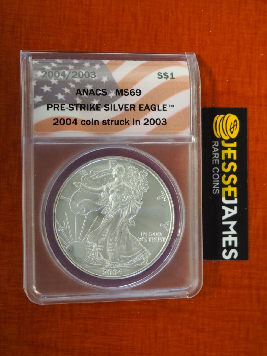 アメリカ 2004 イーグル銀貨　PCGS鑑定　MS69 2004 American Silver Eagle | PCGS MS69 | Lance Armstrong