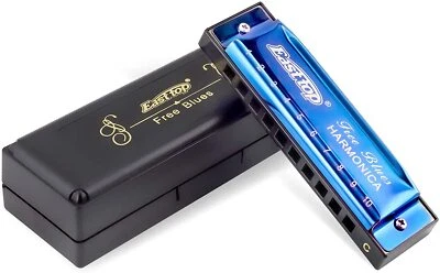 EASTTOP Blues Harmonica Key of C 10 Holes Harp Diatonic Mouth Organ Harmonica US - Image 1 of 4