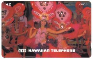 3u Tahitian Dancers With large Pink & Red Costumes ('Telephone') Phone Card