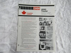 Case 4690 tractor specification sheet brochure - Picture 1 of 2