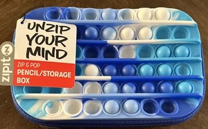 Caja de lápices ZIPIT POP juguete inquieto silicona sensorial estuche azul camuflaje/teñido de corbata - Imagen 1 de 2