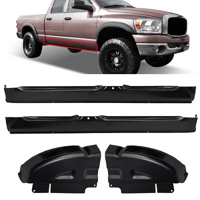 For Dodge Ram Pickup 2002-2008 4Pcs Quad Cab Rocker Panels & Cab Corners Set - Image 1 of 4