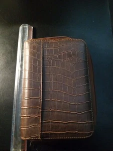 Planner Binder Wallet Combination Brown Leather Vintage - Picture 1 of 8