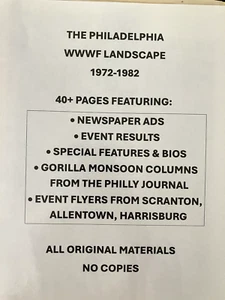 Vintage Pro Wrestling WWWF Philadelphia Original Features Artikel Event Flyer WWE - Bild 1 von 20