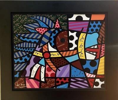 ROMERO BRITTO Mixed Media on Canvas Signed Front and Back Dated  2005 with COA - Image 1 of 4