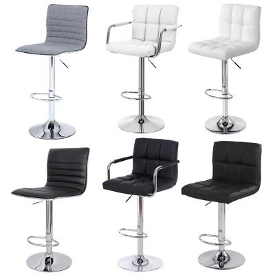 2er Barhocker Barstuhl Tresenstuhl Küchenhocker Drehbar 360° Chrom Stuhl Hocker - Bild 1 von 4