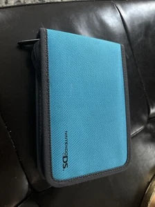 Nintendo DS 3DS 2DS Official OEM Travel Carrying Case Soft Blue Bag Pouch - Picture 1 of 2