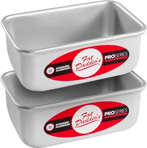 Fat Daddio'S BP-5639-2PK Anodized Aluminum Bread Loaf Pan, 4.875 X 2.75 X 2 Inch - Picture 1 of 12
