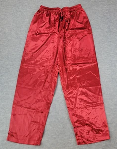 INTIMO Satin Sleepwear Lounge Pants Red Elastic Waist Drawstring Mens M NWOT - Picture 1 of 13