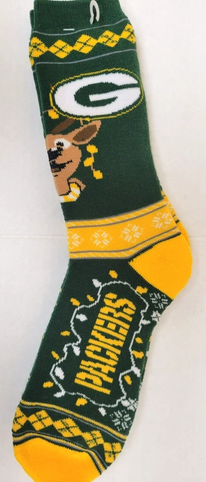 Calcetines suéter feos de los Green Bay Packers de la NFL, nuevos (RENOS) Foto 1 de 1