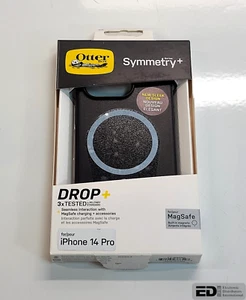 OtterBox Symmetry+ Series Black Case for iPhone 14 Pro - Picture 1 of 9