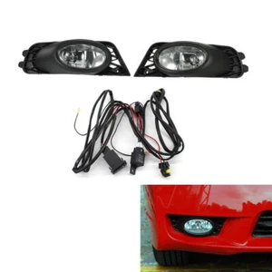 2Pcs Fit For Honda Civic 4Dr Mugen Fog Lights with Grille 09-11 Clear EX Replace - Picture 1 of 8