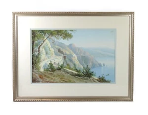 Maria M. Gianni Original Landscape Painting Italy Italian School Gulf of Naples - Picture 1 of 8