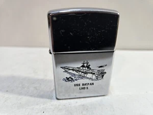 Vintage Working Zippo Lighter USS Bataan, LHD-5, Double Sided 7269/33 - Picture 1 of 9