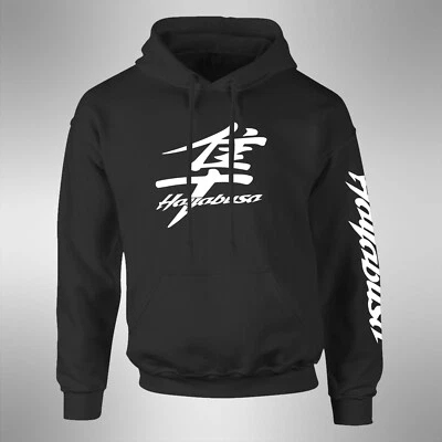 Sudadera con capucha negra Hayabusa, motocicleta, carreras Foto 1 de 4