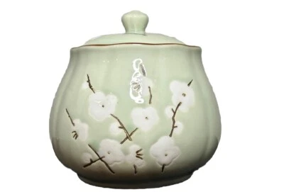 nantucket home porcelain Sugar Salt Trinket Soap Bowl with Lid - Image 1 of 4