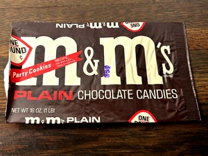 Vintage M&M's Plain One Pound Bag Wrapper - Picture 1 of 4