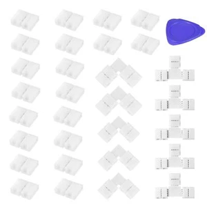 4 Pin RGB LED Tira Conector Kit, Sin Hueco Conector 20ud T/L Forma Conector 10pc - Imagen 1 de 5