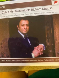 Zubin Mehta Conducts Richard Strauss 8 CD *LIKE NEW* Sony Classical Box Set - Foto 1 di 2