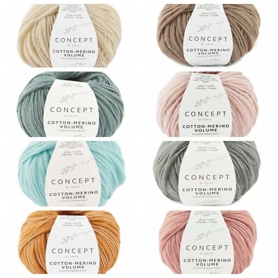 CONCEPT BY KATIA - VOLUME COTONE-MERINO - Filato - 50g - LL 100m - (13,98€/100g)
