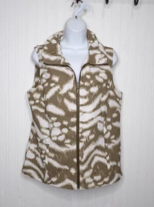 Weekends By Chicos Zip Front Vest Stretch Lightweight Pockets Size 1 Medium - Picture 1 of 11