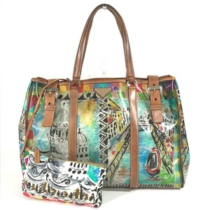 PRADA BR2515 Venetian print All-over triangle logo plate Shoulder Bag Tote Bag - Picture 1 of 18