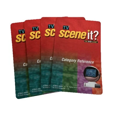 Scene It TV Edition 2005 ~ 4 Category Reference Cards Replacement Pieces Parts - Image 1 of 2