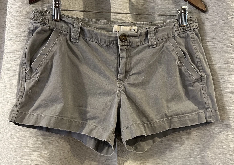 Pantalones cortos chinos vintage de tiro bajo Y2K Old Navy para mujer talla 10 grunge ropa de calle Foto 1 de 4