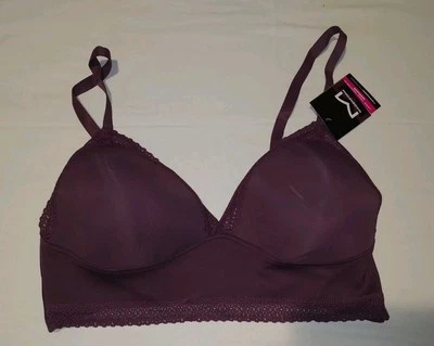 Sujetador Bralette Maidenform Encaje Triángulo Inalámbrico Púrpura 2XL Foto 1 de 4