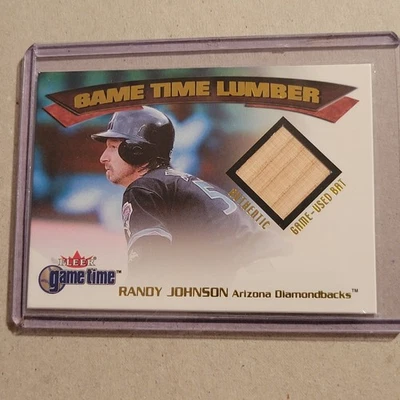 2001 Fleer Game Time Lumber Randy Johnson Bat Card HOF Diamondbacks - Image 1 of 2