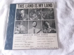 THIS LAND IS MY LAND-1951 FOLKWAYS 331/3 RECORD-SEEGER-GUTHRIE-LEADBELLY-HOUSTON - Picture 1 of 1