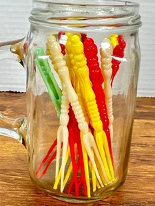 Vintage 1970's Cocktail Forks (Set of 23) in 4 Colors - Picture 1 of 5