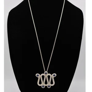 Atelier Swarovski Karl Lagerfeld Snake Necklace Cabochon Crystal Pendant New Box - Picture 1 of 24
