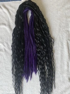 22 Inch Synthetic Wavy And Braided Dreadlocks Full Head And Double Ended - Picture 1 of 2