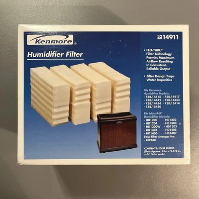 Kenmore Sears 3214911 Replacement Wick Humidifier Filter - White - 4 Filters - Image 1 of 4