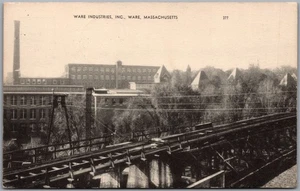Postcard Ware Massachusetts Ware Industries Inc. Granite Mill Building  - Bild 1 von 2