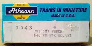 HO SCALE ATHEARN AMD 103 AMTRAK #803 3643 - Picture 1 of 9
