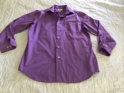 Camisa Croft & Barrow Para Hombre Talla Mediana 15-15 1/2 (32-33) Abotonada Manga Larga  Foto 1 de 4