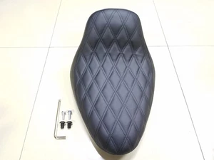 Lattice Stitched Driver Solo Seat Set For Harley Softail Custom FXSTC FXST FXSTS - Picture 1 of 9