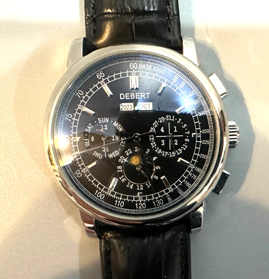 New Debert Automatic Men's Wristwatch All Stainless-steel Annual Calendar 42mm - Image 1 of 4