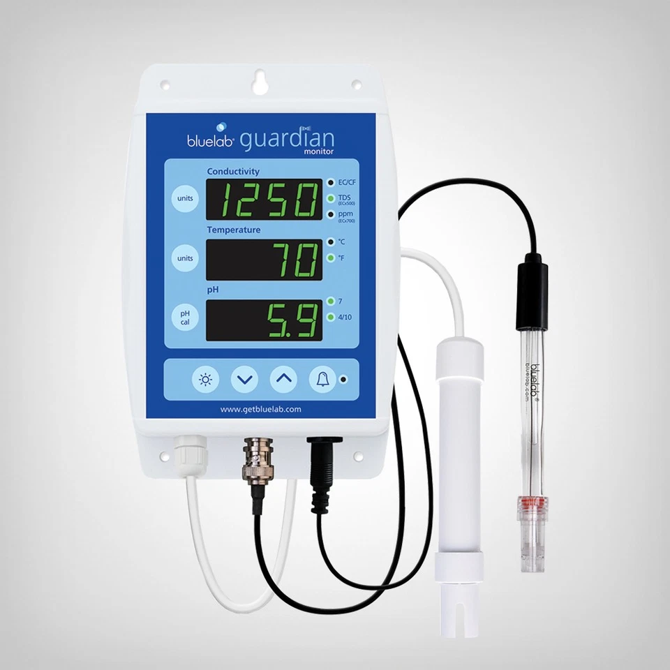 Bluelab Guardian pH EC Temperatur Monitor WiFi - 24/7 Alarm Hydroponik Profi