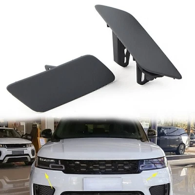 Pair Headlamp Washer Cover Cap For Land Rover Range Rover Sport 2018-2021 2019 - Image 1 of 4
