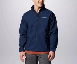 Columbia Men Ascender Softshell Lined Jacket Water Resistant Navy - Picture 1 of 3