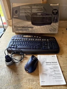 Escritorio óptico inalámbrico Microsoft para teclado Bluetooth mouse receptor en caja - Imagen 1 de 24