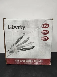 LIBERTY Cat6E Cable 23 AWG 4 Pair CMR Riser Solid, Blue  1000 ft L6ERBL1BX* New - Afbeelding 1 van 5